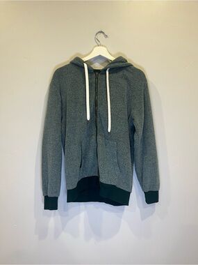Feat Men's Heather Teal Hooded Zip-Up Sweatshirt